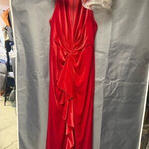 Tadashi Shoji Vibrant Red Backless Dress